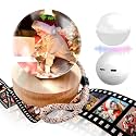 2.7" Custom Crystal Ball Video Player,Memory Sphere Ornament, Memory Orb Custom Video Sphere, Personalized Uploadable Videos &amp; Photos, USB Rechargeable Crystal Ball Video Player for Gifts(White)