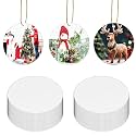 2.75" Metal Sublimation Ornament Blanks, 40pcs Double Sided Xmas Tree Decor