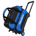 2 Ball Roller Bowling Bag with Wheels & Separate Shoes Pocket
