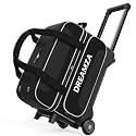 2 Ball Roller Bowling Bag with Wheels & Separate Shoes Pocket