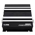 2-Channel Car Power Amplifier, High-Performance Universal Fit Audio System, 300W Max Output, Hardwired Room Electrical Operation, 36V Max Operating Voltage C-236 12V