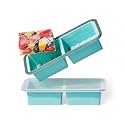 2 Cup Silicone Freezer Trays with Lid, Meal Prep Containers-2-Pack