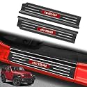 2-Door Door Sill Guards for Jeep Wrangler & Gladiator - Red Black Brushed