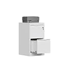 2 Drawer File Cabinet, Metal Vertical File Cabinets with Lock for Home Office, Locking File Cabinet Hanging Files for A4/ Legal/Letter, Assembly Required (White, 2 Drawer - 15" W)