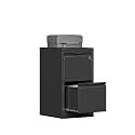 2 Drawer File Cabinet, Metal Vertical File Cabinets with Lock for Home Office, Locking File Cabinet Hanging Files for A4/ Legal/Letter, Assembly Required (Black, 2 Drawer - 15" W)