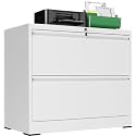 2 Drawer Lateral File Cabinet, Metal Filing Cabinet for Home Office, White