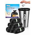 Teivio Small Black Trash Bags 2 Gallon 170 Count Unscented Garbage Bags