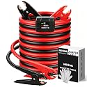 2 Gauge 20 Feet Heavy Duty Jumper Cables with Reverse Polarity Protection