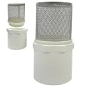 2 inch Stainless Steel Filter Cover Connected to 2 inch/DN50 PVC Water Pipe, Suction Strainers Used to Remove Debris and Reduce Solid Entry