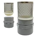 2 inch Stainless Steel Filter Cover Connected to 2 inch/DN50 Grey PVC Filter Water Pipe, Suction Strainers Used to Remove Debris and Reduce Solid Entry（1pcs）