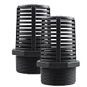 2 Inch Threaded Suction/Overflow Strainer, Screen Strainer 2 Inch (2 Pieces)