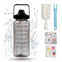 2 L Capacity Water Bottle Transparent Motivational