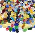 2 LB Sea Glass Gems Matted Stones for Vase Fillers,Aquarium Rocks