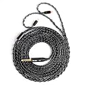 2 Meter Long 2Pin IEM Cable, in Ear Monitor Replacement Earphone Cable, KBEAR ST12 Plus 8 Core 4N OFC Silver-plated HiFi Headphone Extension Wire with 4.4mm Plug for KZ ZST/AS10/ZS10/CCA C10/C12,Black