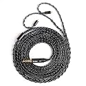 2 Meter Long MMCX IEM Cable, in Ear Monitor Replacement Earphone Cable,KBEAR ST12 Plus 8 Core 4N OFC Silver-plated HiFi Headphone Extension Wire with 3.5mm Plug for TIN Audio T2 T3 Shure Earbuds,Black