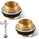 2 Pack 1-1/2" 100% Brass Closet Spud for Toilet & Urinal Flush Valve
