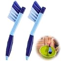 2 Pack 10" Horse Bucket Brush, Horse Bucket and Trough Scrub Brush, Water Buckets Brushes for Livestock Farm Equine Water Buckets Feed Trough Non Slip Grip Durable Synthetic Fiber (Blue)