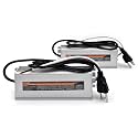 (2-Pack) 100W 12V LED Power Supply, IP67 Waterproof, 3-Prong Plug