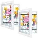 2 Pack 10x12.5 Front-Opening Kids Artwork Frames Changeable (White)