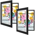 2 Pack 10x12.5 Front-Opening Kids Artwork Frames Changeable (Black)