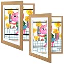 2 Pack 10x12.5 Front-Opening Kids Artwork Frames Changeable (Brown)