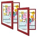 2 Pack 10x12.5 Front-Opening Kids Artwork Frames Changeable (Red)