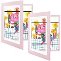 2 Pack 10x12.5 Front-Opening Kids Artwork Frames Changeable (Light Pink)