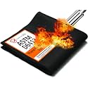 2 Pack 11x14 Inch Welding Blanket – Fireproof and Heat Resistant Mat with 5mm Thick Carbon Felt, Flame Retardant Fabric Rated Up to 1800°F for Soldering, Grill, Fire Pit, Smoker, and Welding Use