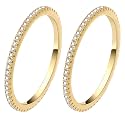 2-Pack 14K Gold Plated Stackable Rings for Oura Ring Gen 5/4/3