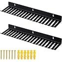 2 Pack 19 Slots Wall mountable Cable Hanger and Organizer,Cable Holder,Cable Organizer Studio Storage,Slots Width from 5.5 to 9.5mm for Cord Management Rack