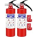 2 Pack 2.5 lb ABC Dry Chemical 1-A:10-B:C Fire Extinguishers