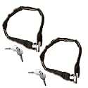 2 Pack 2.62Ft Bike Chain Lock,Durable Security Anti-Theft Bicycle Chain Lock with 4 Keys for Mountain, Road Cycling
