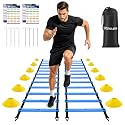 2 Pack 20ft Agility Ladder Set, 40ft Total Adjustable Speed Ladder