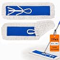 2 Pack 24 Inch Industrial Cotton Dust Mop Head Refill, Dust Mop Replacement Head for Commercial &amp; Home Use, Heavy Duty Replacement for Office &amp; Industrial Use, Machine Washable (2PC-24 inch)