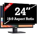[2 Pack] 24 Inch Privacy Screen Filter for Widescreen 16:9 Monitor