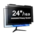 [2-Pack] 24 Inch Privacy Screen for Computer Monitor Hanging Removable 16:9
