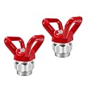 2Pack 246215 RAC X Hand-Tight Tip Guard,7/8" Thread,Red