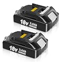 2-Pack 3.0 Ah BL1815 Battery Replacement for Makita 18V Battery Lithium ion Compatible with BL1815N BL1820 BL1830 BL1840 BL1840B BL1850 BL1850B BL1860 Cordless Tools