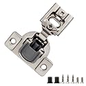 2 Pcs 3/4" Overlay Soft Close Cabinet Hinges 105° 3 Way Adjustable