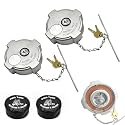 2 Pack 3 Inch Female 1/4 Turn Locking Fuel Tank Cap, Heavy Duty Aluminum Gas Cap for Freightliner Century 112, Cascadia 125, Columbia 112 120, Replace 03-37017-000 03-37017-002 572.1018