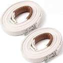 2 Pack 30ft/45ft Horse Driving Lines, Cotton Web Lunge Line, Solid Brass Trigger Snaps, Reins for Cart Training, Harness, Ground Driving, Horse Work