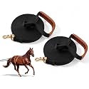 2 Pack 30ft/45ft Horse Driving Lines, Cotton Web Lunge Line, Solid Brass Trigger Snaps, Reins for Cart Training, Harness, Ground Driving, Horse Work