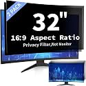 2 Pack 32 Inch Privacy Screen Filter for 16:9 Curved and Flat