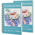 2 Pack 5.5" x 8.5" Watercolor Paper Pad, 30 Sheets (140lb/300gsm), Premium Cold Press Watercolor Sketchbook for Artists – Ideal for Classroom Art Finger Painting, and Mixed Media