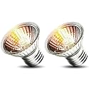 2-Pack 50W UVA Bulbs, Light Turtle Heat Lamp for Reptiles and Amphibian Tanks, Terrariums and Cages, Fit E26 Heat Reptile Lamp,Works with Various Lamp Fixtures,for Lizards, Snakes, Turtles