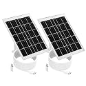 2 Pack 5V 8W Solar Panel Charger Fit for eufy Cam, eufyCam E/2 Pro/S4/S330/S3 Pro/C35/C37/E42, eufyCam 2C/2C Pro, SoloCam E20/E40/E42/E30/L20/L40/S40/S220/S340, or 4G LTE Starlight Camera USB C Cable