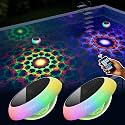 2 Pack 6.5-inch Waterproof Solar Pool Lights RGB Up Down Magic Lamp
