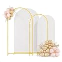 2 Pack 7.2FT+6FT Metal Arch Backdrop Stand with Cover for Wedding Decor