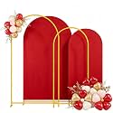 2 Pack 7.2FT+6FT Metal Arch Backdrop Stand with Cover for Wedding Decor