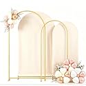 2 Pack 7.2FT+6FT Metal Arch Backdrop Stand with Cover for Wedding Decor
